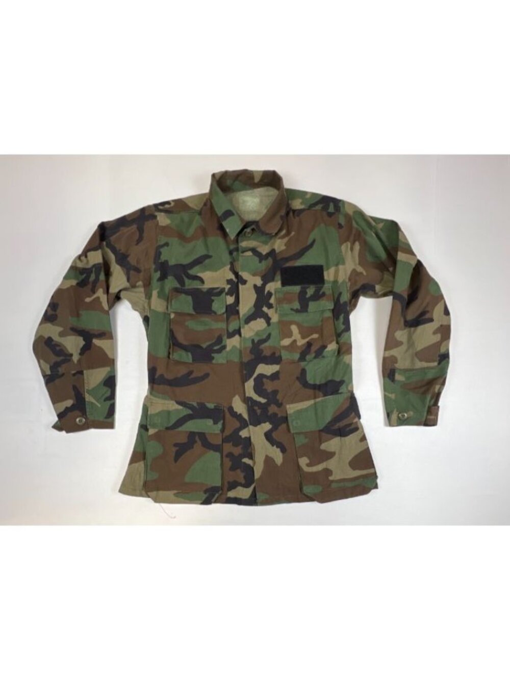 Vintage Woodland Camouflage Combat Coat Mens Size Large Military Workwear
